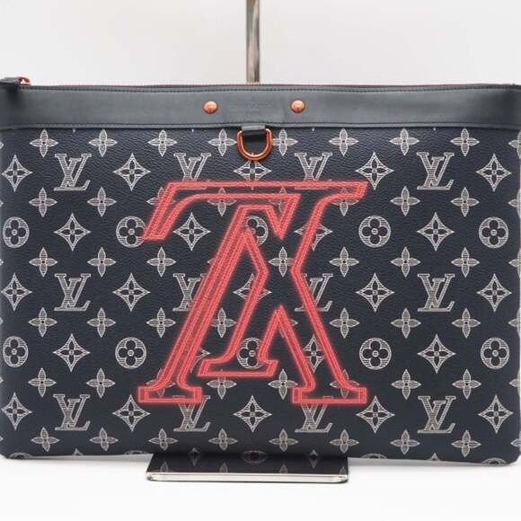 LOUIS VUITTON Monogram Ink Upside Down Pochette Apollo M62905 Clutch Bag in N...